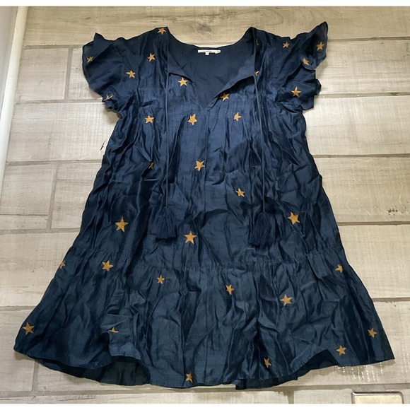 Tularosa Dresses & Skirts - Tularosa Carson Smock Dress‎ with Embroidered Stars Small